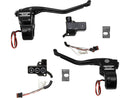 RR90 Can Bus Single Caliper Cable Clutch Hand Control Kit Downward Mirrors Black Anodized