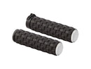 AirTrax Grips Chrome Endcaps Black Throttle Cables - 1 Inch
