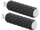 AirTrax Foot Pegs Chrome Endcap Black For 91-20 Sportster