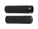 Knurled Fusion Grip Black Endcap Black Anodized Throttle Cables - 1 Inch