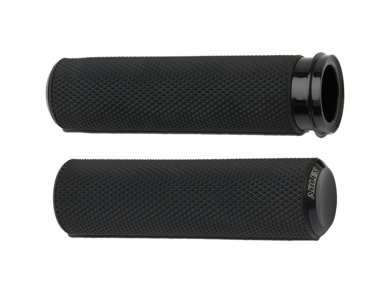 Knurled Fusion Grip Black Endcap Black Anodized Throttle By Wire - 1 Inch