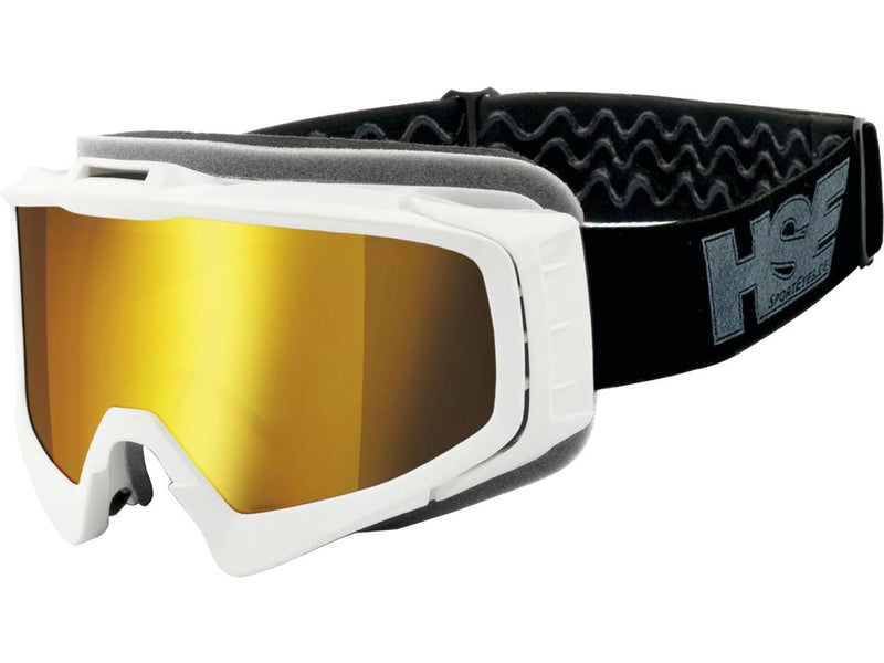 SportEyes MX Glasses White / Gold Lens