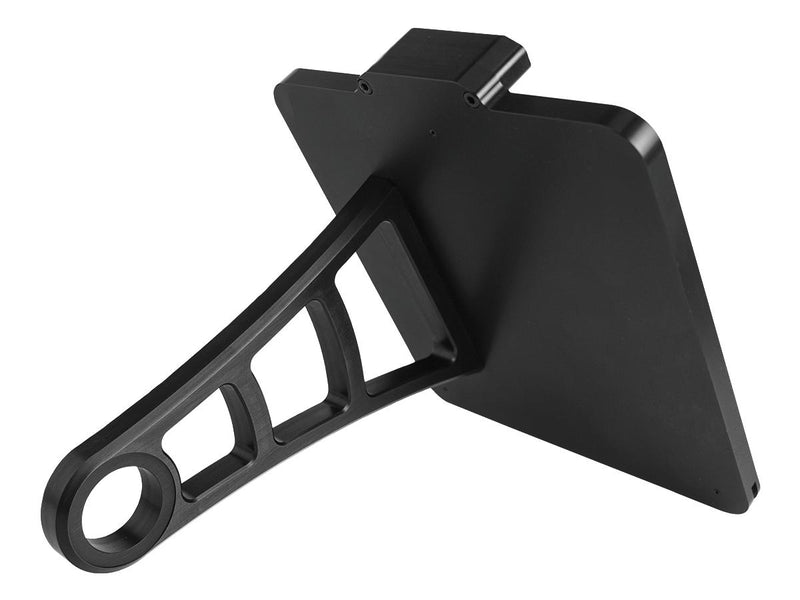 Side Mount License Plate Kit German Specification 220x200mm Black Anodized For 08-17 Softail