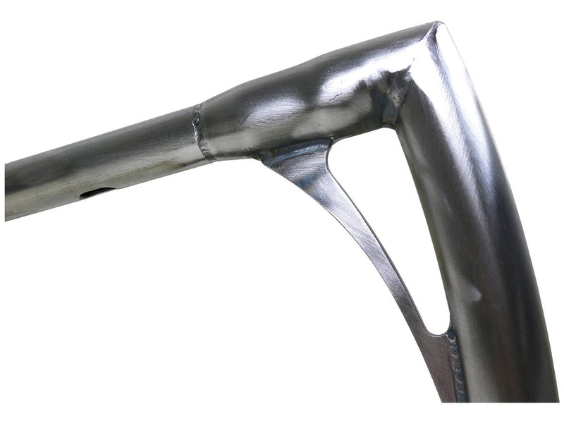 380 Tall Flow Bar Super Fat Road King Handlebar with 1 1/4" Clamp Diameter 1.4" Raw Throttle By Wire