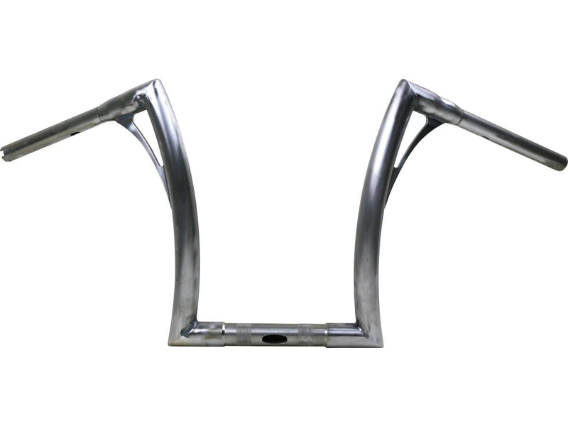 380 Tall Flow Bar Super Fat Road King Handlebar with 1 1/4" Clamp Diameter 1.4" Raw Throttle By Wire