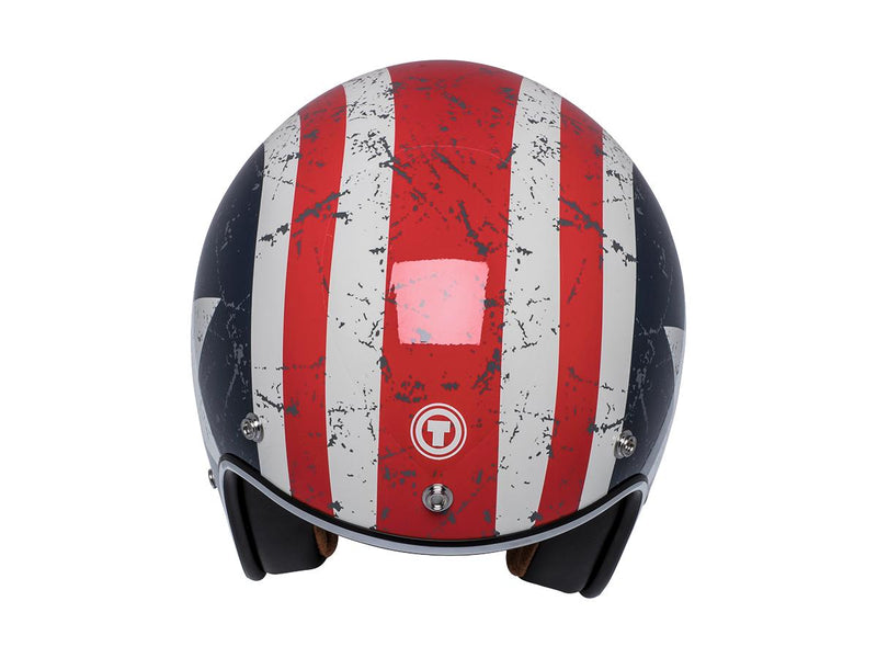 T-50 ECE Retro Jet Helmet Rebel Star White / Red / Blue