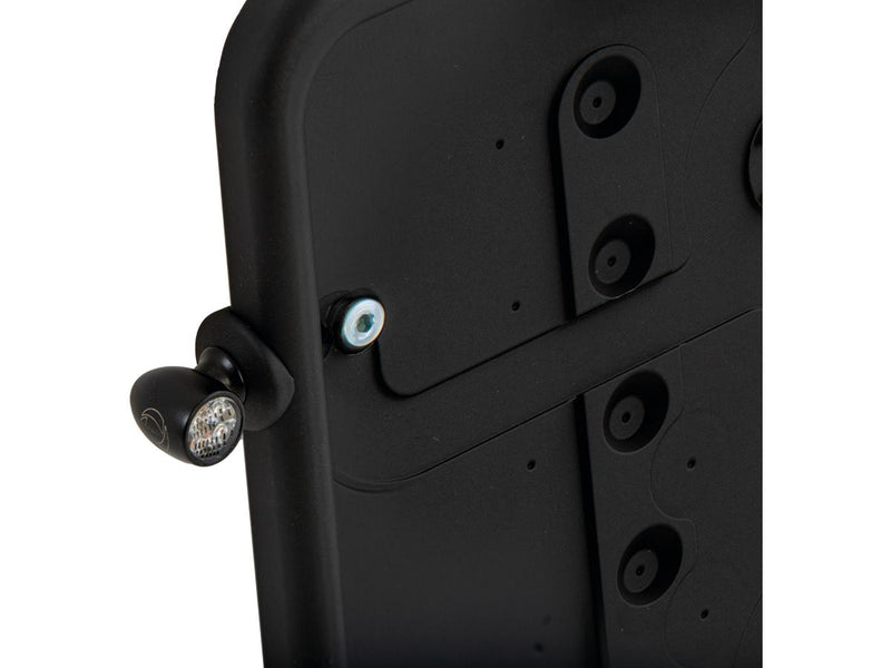 Slide-in Licence Base Plate Matt Black For Kellermann Atto DF 3 in 1 - 180 x 200mm