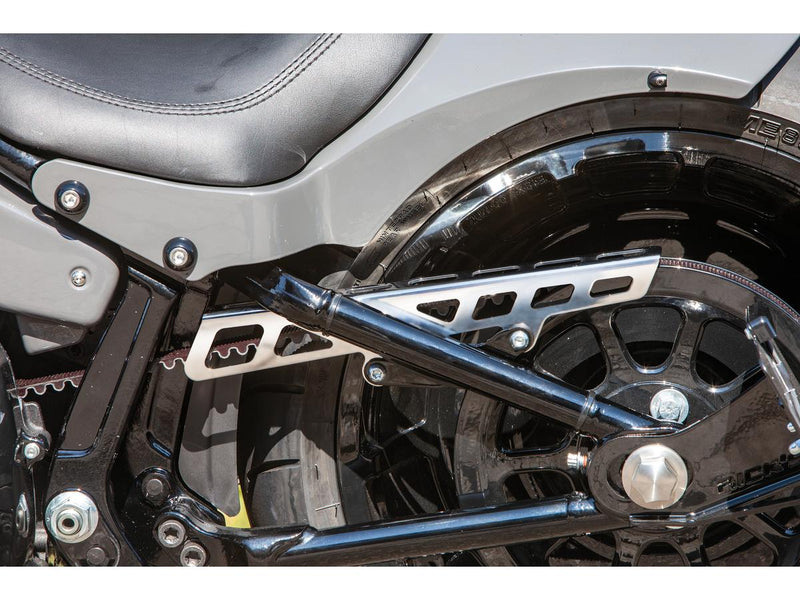 Square Softail Belt Guard Stainless Steel Polished