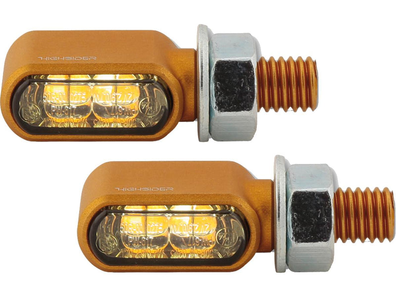 Little Bronx LED Turn Signal / Position Light Gold Tinted LED