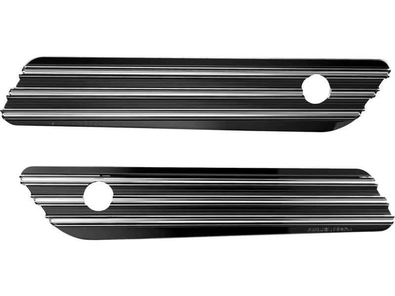 10-Gauge Saddlebag Latch Covers Contrast Cut Anodized