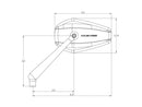 Mini Stocker Billet Right Mirror Chrome