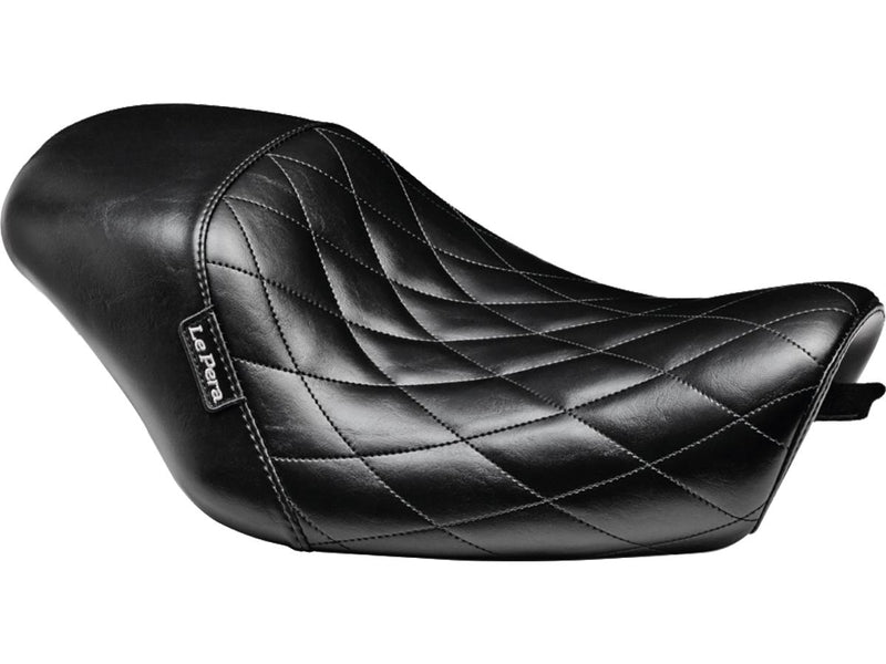 Bare Bones Solo Seat Diamond Stitch Black Vinyl For 07-09 Sportster