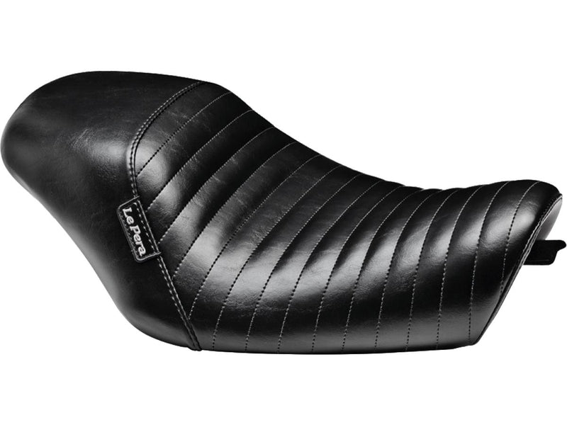 Bare Bones Solo Seat Pleated Stitch Black Vinyl For 07-09 Sportster