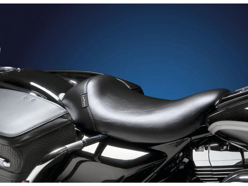 Bare Bones Gel Solo Seat Smooth Black Vinyl For 02-03, 07 FLHR