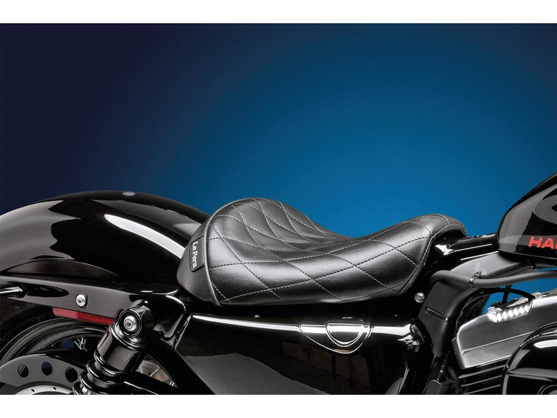 Bare Bones Gel Solo Seat Diamond Stitch Black Vinyl