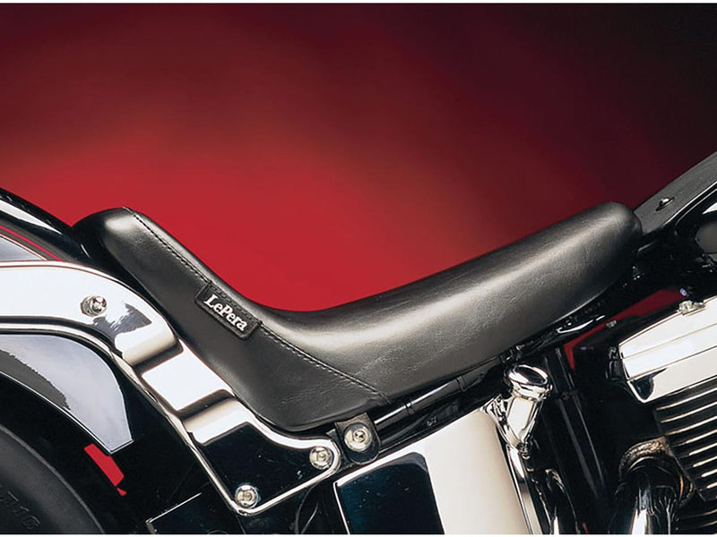 Bare Bones Gel Solo Seat Smooth Black Vinyl For 08-17 Softail