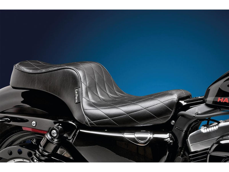 Cherokee Seat Diamond Stitch Black Vinyl For 04-06, 10-20 Sportster