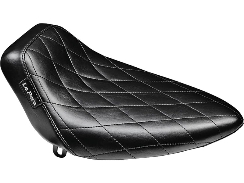 Bare Bones Solo Seat Diamond Stitch Black Vinyl For 64-65 Panhead, 66-84 FL Shovel