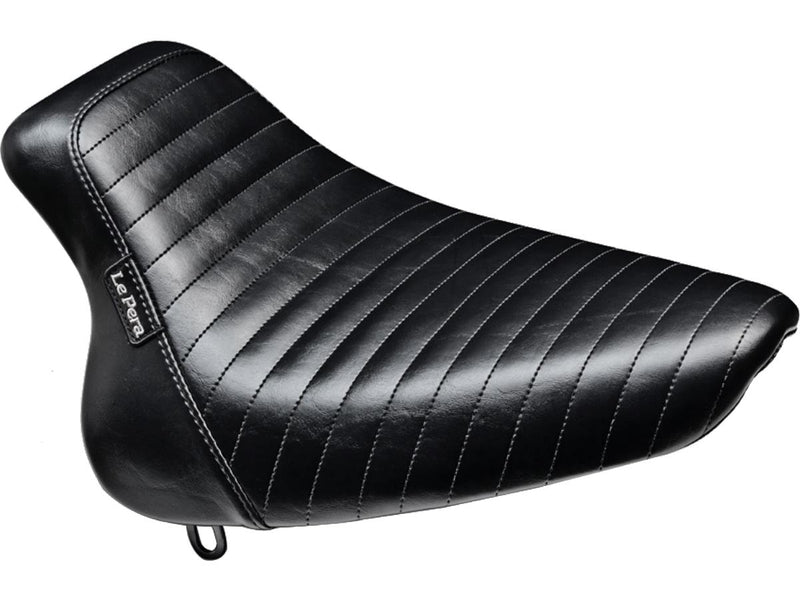 Bare Bones Solo Seat Pleated Stitch Black Vinyl For 64-65 Panhead