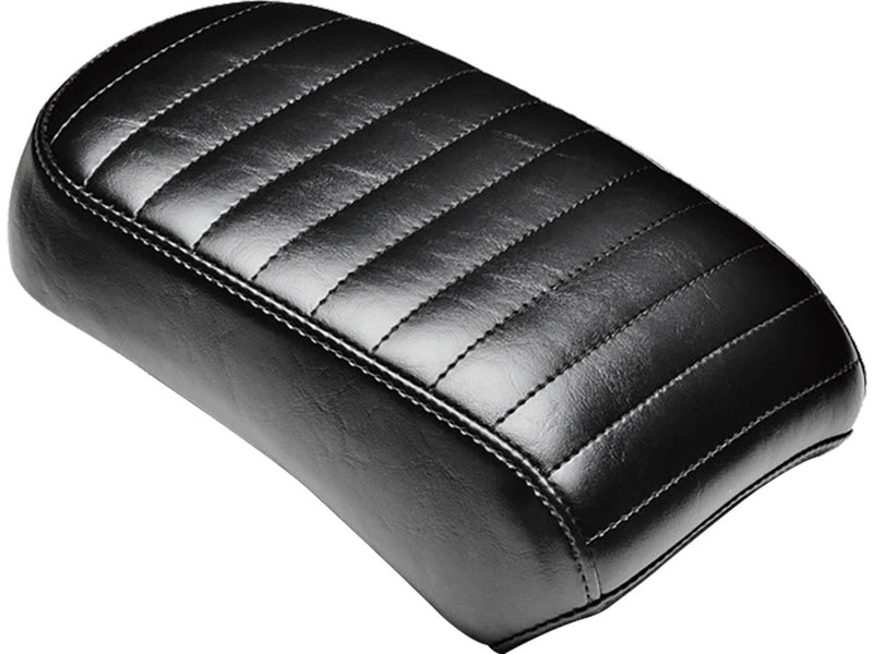 Bare Bones Pillion Pad Pleated Stitch Black Vinyl For 84-99 Softail