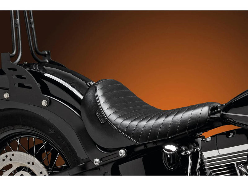 Bare Bones Solo Seat Pleated Stitch Black Vinyl For 16-17 FLS