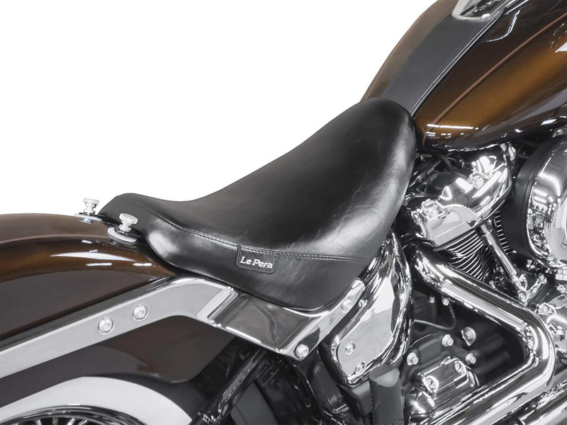 Bare Bones Solo Seat Smooth Black Vinyl For 18-20 FLDE