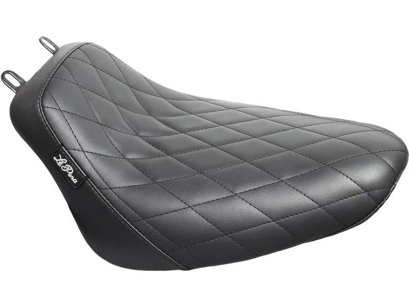 Bare Bones Solo Seat Diamond Stitch Black Vinyl For 18-20 FLDE