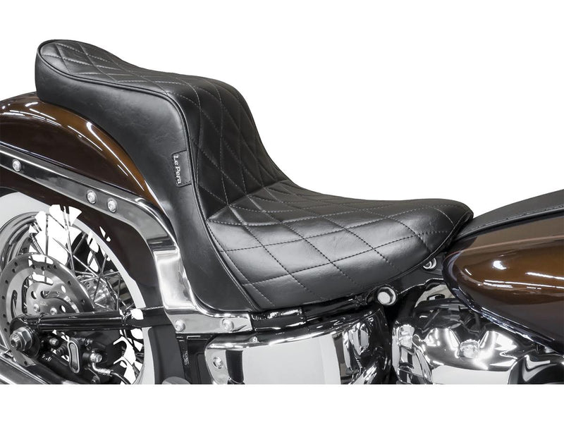 Cherokee Seat Diamond Stitch Black Vinyl For 06-17 Softail