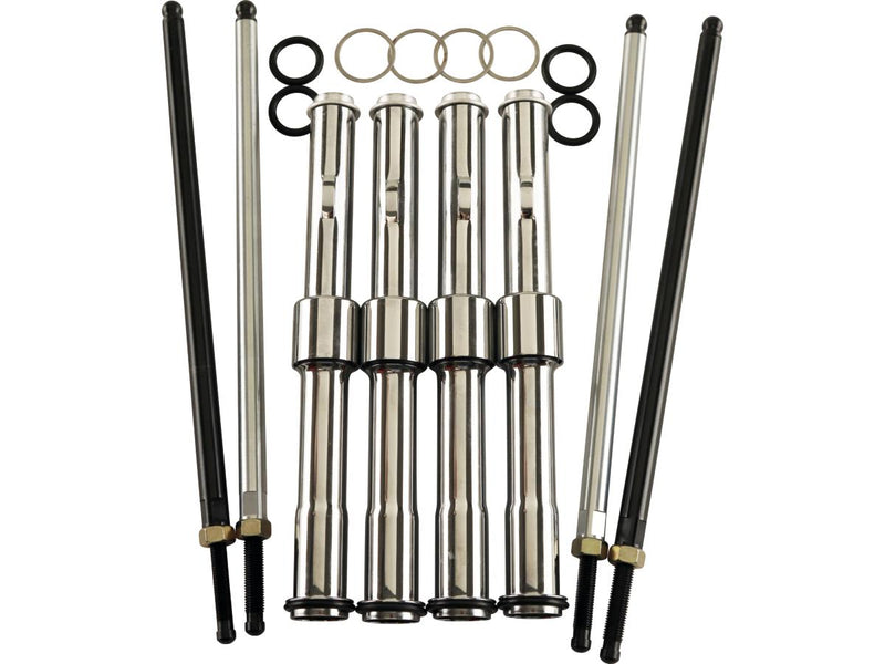 Big Twin Evolution Adjustable Pushrod Kit Chrome