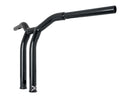 Dominator Raked Bar Handlebar Gloss Black - 12 x 1 1/4"