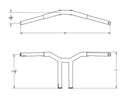 Dominator Straight Bar Handlebar Satin Black - 10 x 1 1/4 Inch