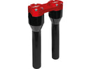 Clubstyle Straight Risers With Red Clamp Black - 1 Inch x 8 Inch