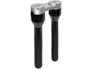 Clubstyle Straight Risers With Silver Clamp Black - 1 Inch x 12 Inch