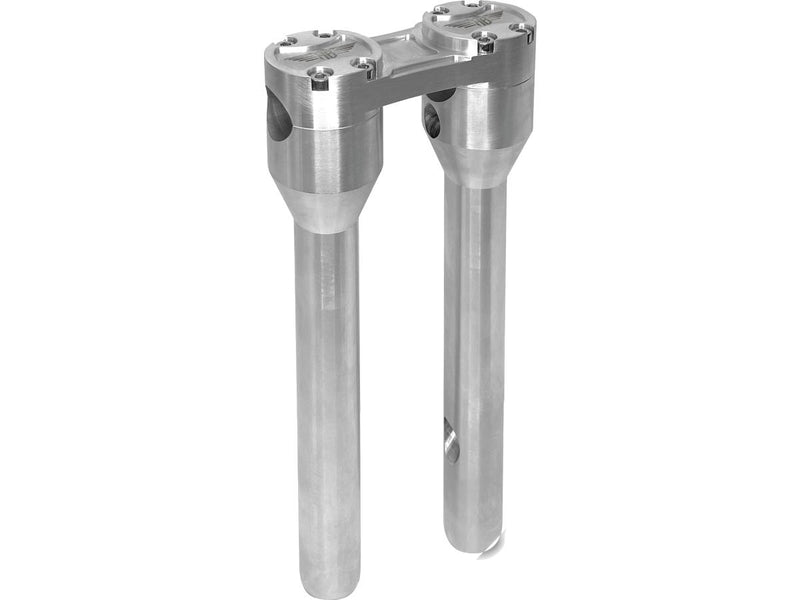 Clubstyle Straight Risers With Silver Clamp Silver - 1 Inch x 12 Inch