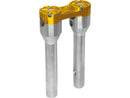 Clubstyle Straight Risers With Gold Clamp Silver - 1 1/4 Inch x 8 Inch