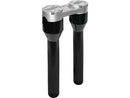 Clubstyle Straight Risers With Silver Clamp Black - 1 1/4 Inch x 10 Inch