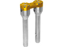 Clubstyle Straight Risers With Gold Clamp Silver - 1 1/4 Inch x 10 Inch