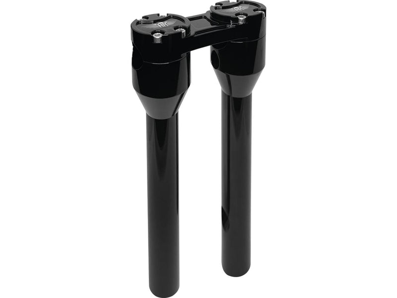 Clubstyle Straight Risers With Black Clamp Black - 1 1/4 Inch x 12 Inch