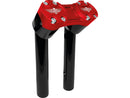 Clubstyle Pullback Risers With Red Clamp Black - 1 Inch x 6 Inch