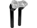 Clubstyle Pullback Risers With Silver Clamp Black - 1 Inch x 6 Inch