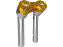Clubstyle Pullback Risers With Gold Clamp Silver - 1 Inch x 6 Inch