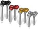 Clubstyle Pullback Risers With Gold Clamp Silver - 1 Inch x 6 Inch
