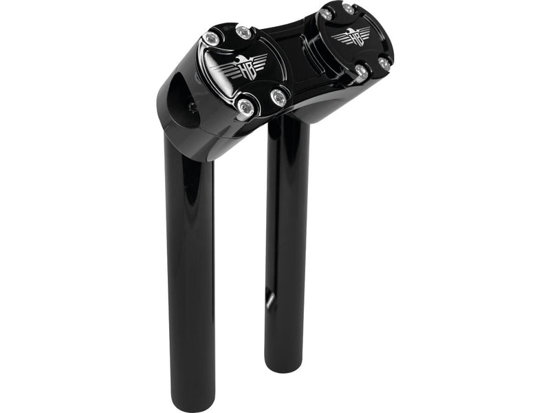 Clubstyle Pullback Risers With Black Clamp Black - 1 Inch x 8 Inch