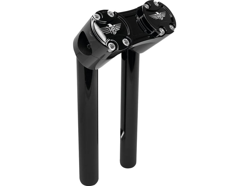 Clubstyle Pullback Risers With Black Clamp Black - 1 Inch x 10 Inch