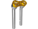 Clubstyle Pullback Risers With Gold Clamp Silver - 1 1/4 Inch x 10 Inch