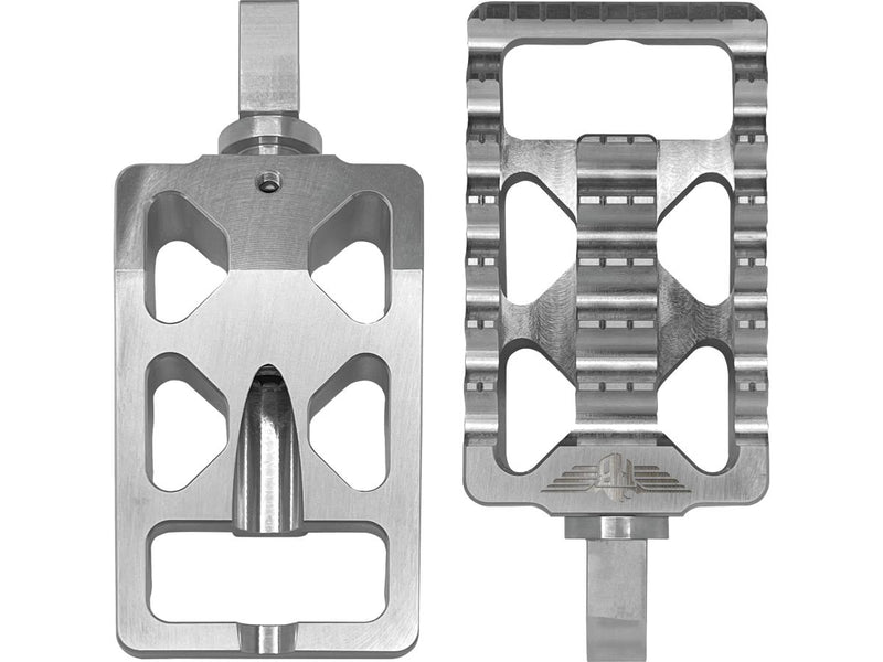 MX V1 Driver Mount Foot Pegs Silver Anodized