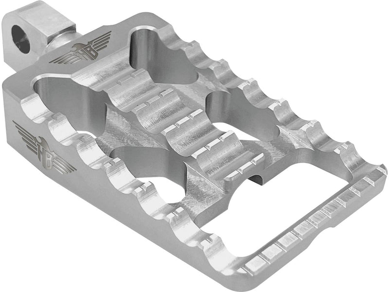 MX V1 Driver Mount Foot Pegs Silver Anodized