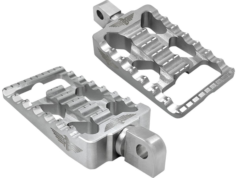 MX V1 Passenger Mount Foot Pegs Silver Anodized