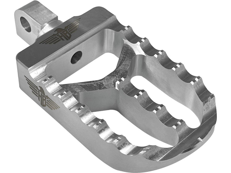 MX V2 Driver Mount Foot Pegs Silver Anodized