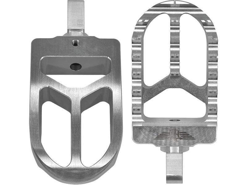 MX V2 Passenger Mount Foot Pegs Silver Anodized